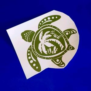"Beach Vibes" Turtle Vinyl Decal